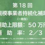 第18回小規模事業者持続化補助金